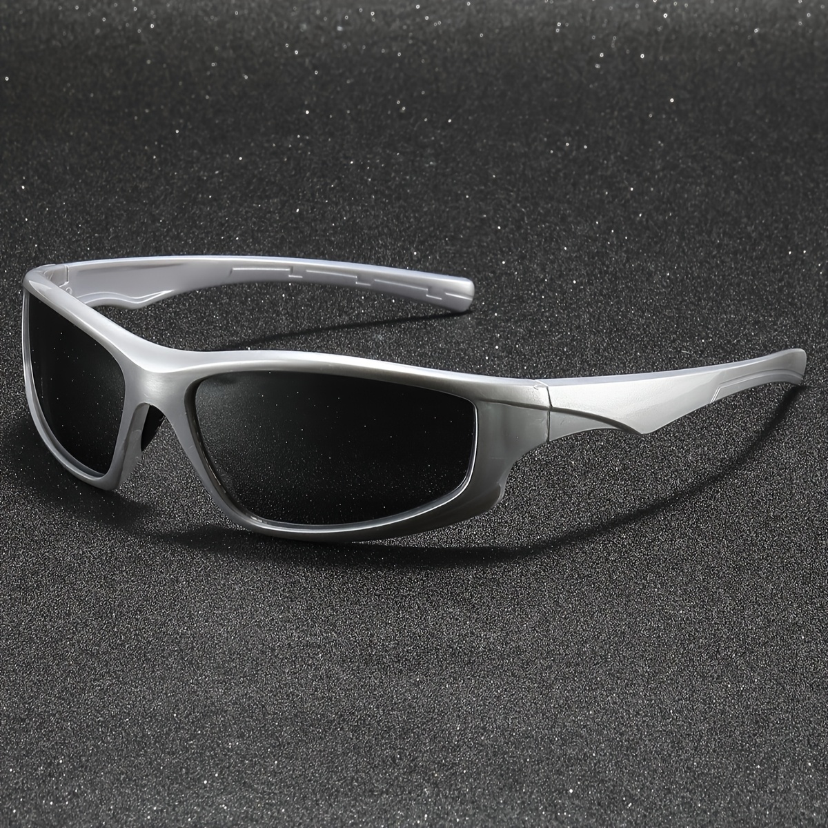 1 pair mens cyberpunk glasses oversized black frame 132 138mm glossy round hexagonal compatible lightweight plastic rimless design for tech events casual attire non cyberpunk eyewear eyewear for men