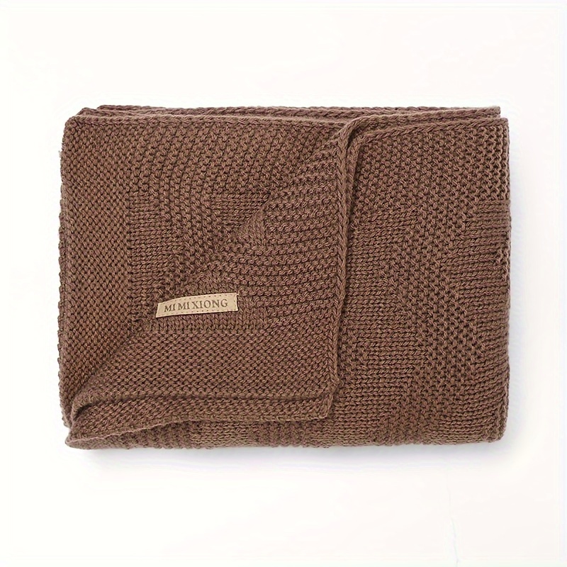 Wavy Jacquard Baby Knit Blanket, All-Season Use
