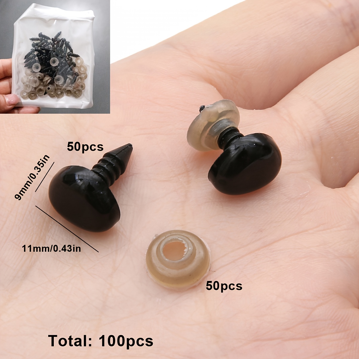 460pcs Assorted Sizes Safe DIY Doll Eyes Kit