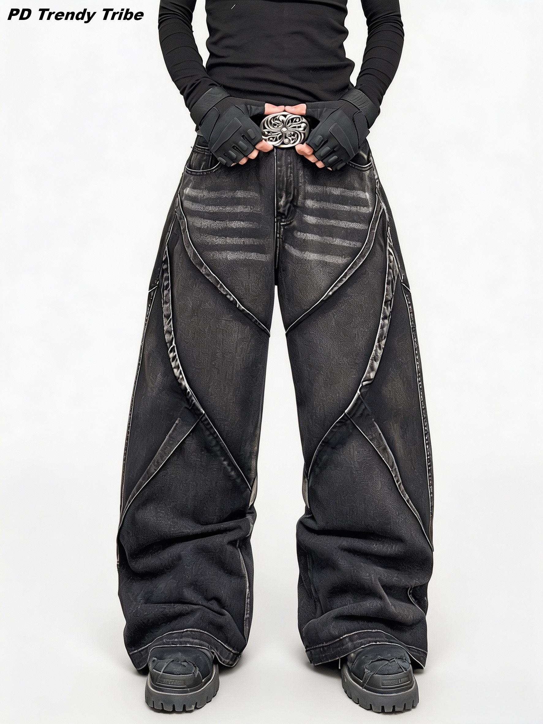 y2k mens jeans - Morocco 00s Wrangler camo flare pants y2k grunge