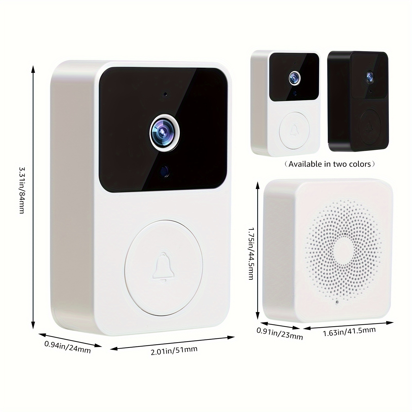 1080p Video Doorbell, Night Vision, Hd , Cloud Storage, 2 Way Audio, Security Camera for Home, with App | Shop On