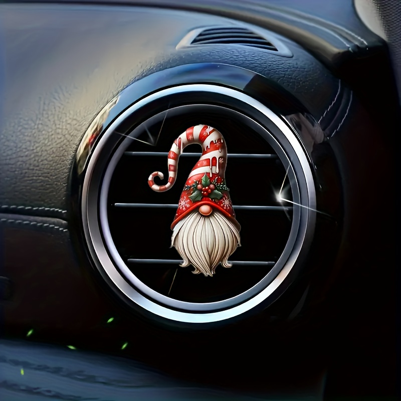 

Christmas Car Air Freshener - Holiday Theme Auto Vent Clip With Scent Tablet - Acrylic Novelty Decoration And Gift For - Single Pack - Fragrance-free Accessory