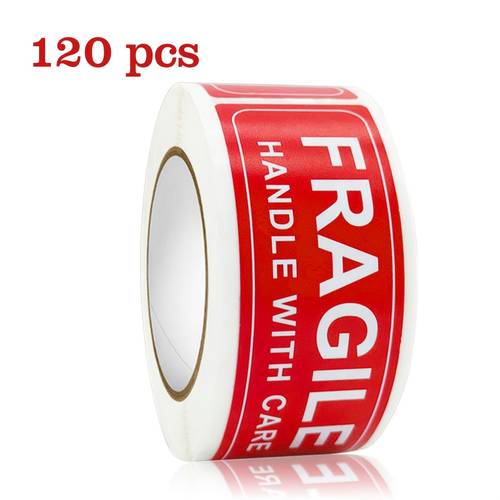stickers roll rectangular fragile fragile waterproof warning sticker handle with care do not press or drop pvc self roll warning label