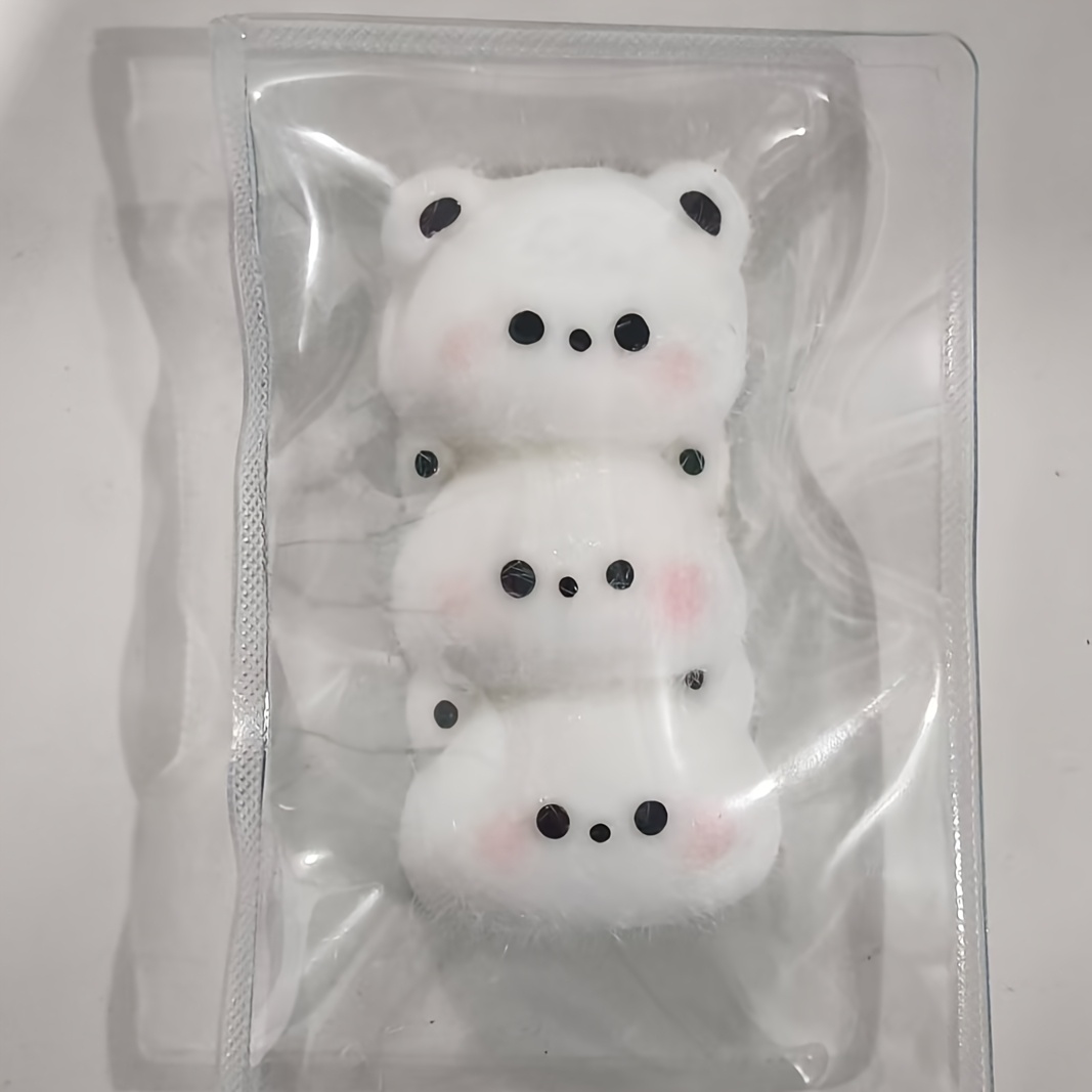 Image of New Panda Head Extrusion Toy, 3 Pandas In Black And White, 2+ Years, Slow Rebound Texture Toy, Cute And Fun Birthday Party Gift, Christmas, Halloween, Easter Gift