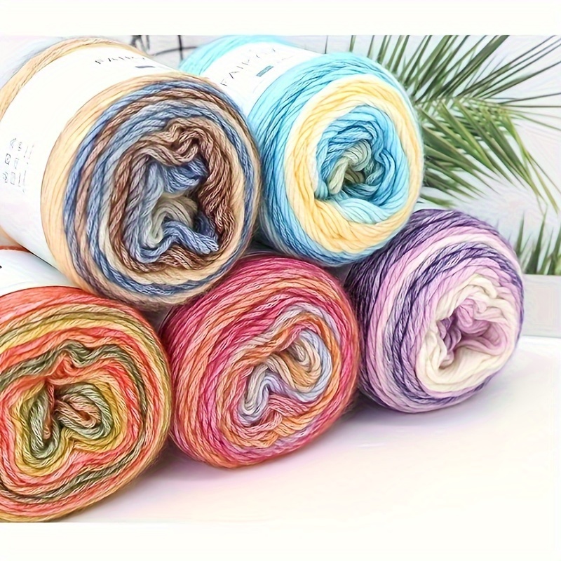 

4pcs Colorful Yarn, Cotton 60.00%, Acrylic 30.00%, Wool 10.00% Yarn For Diy Knitting And Crocheting Sweater Scarf 100g/pc
