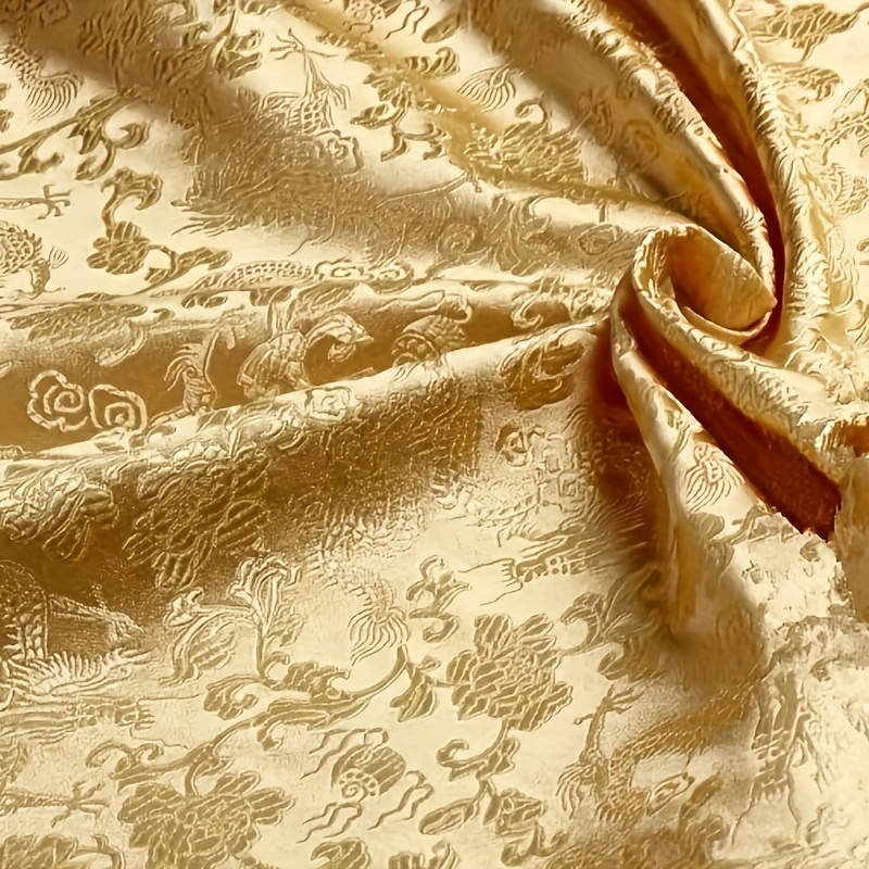 1-Yard Handmade Ornate Damask Satin Jacquard Fabric - European Style Luxury  Threading Jacquard Fabric, Smooth Shiny Sewing Material for Dresses, Gowns,  Corsets, Costumes & DIY Crafts (Handwash Only, ...