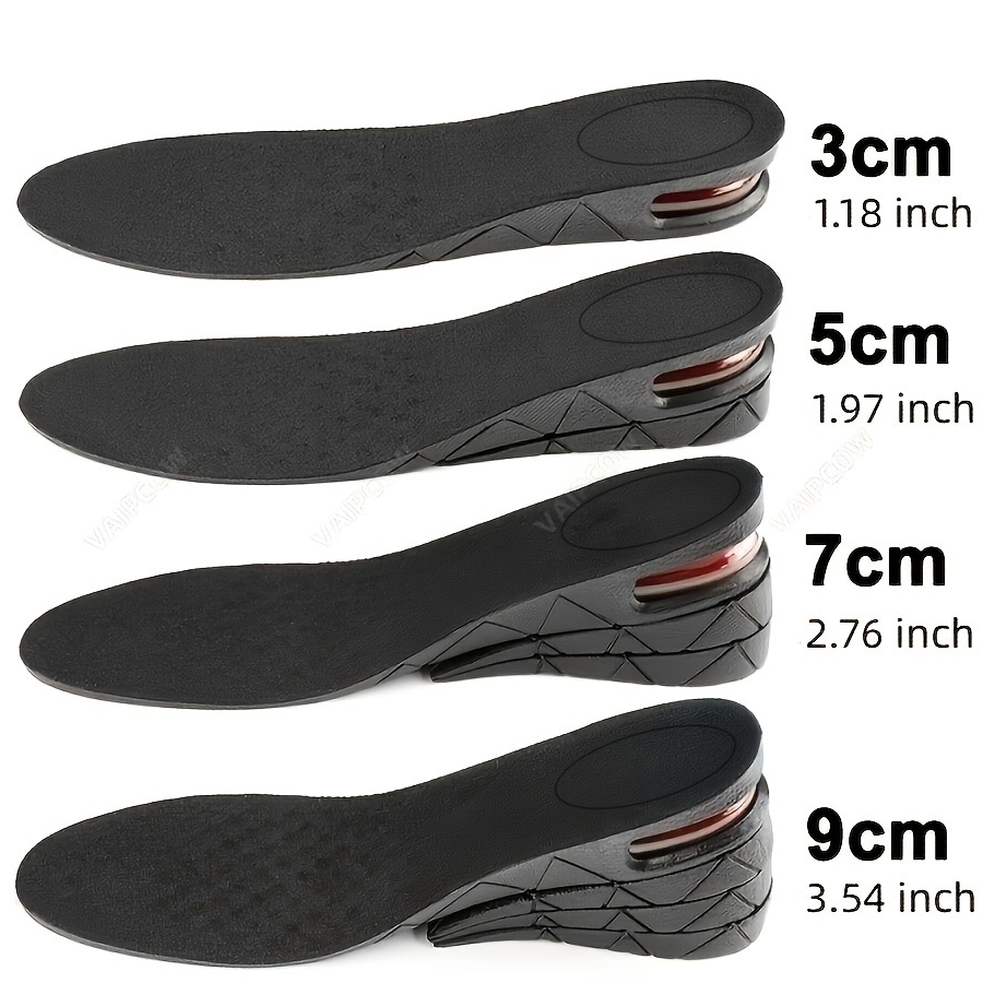 

2pcs Height Boosting Insoles - Eva , & Detachable For Absorption