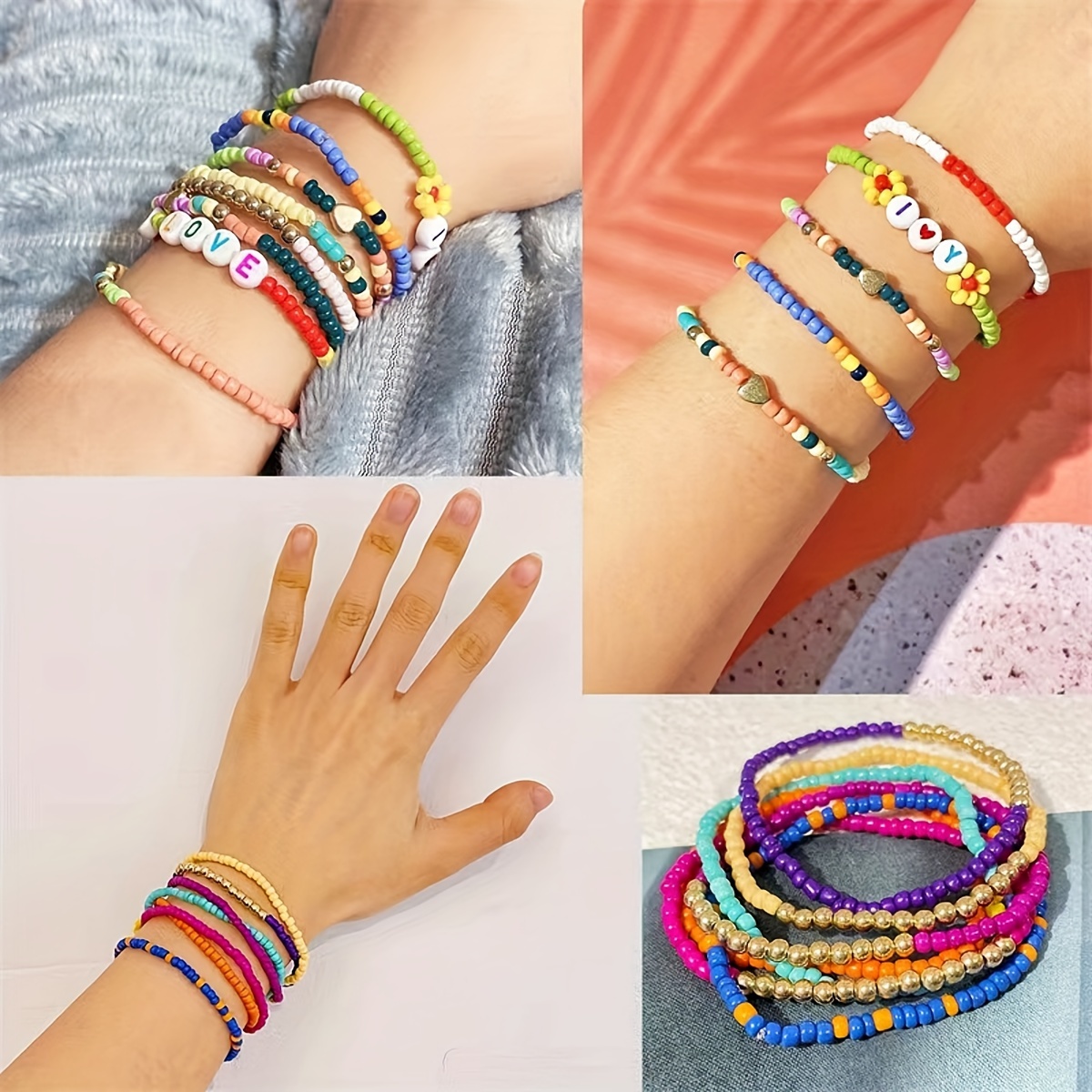Set Di Perline Da 3 Mm In Vetro – 24 Colori Con 13200 Pezzi – Completo Di Lettere, Ciondoli, Fili E Scatola Portatutto