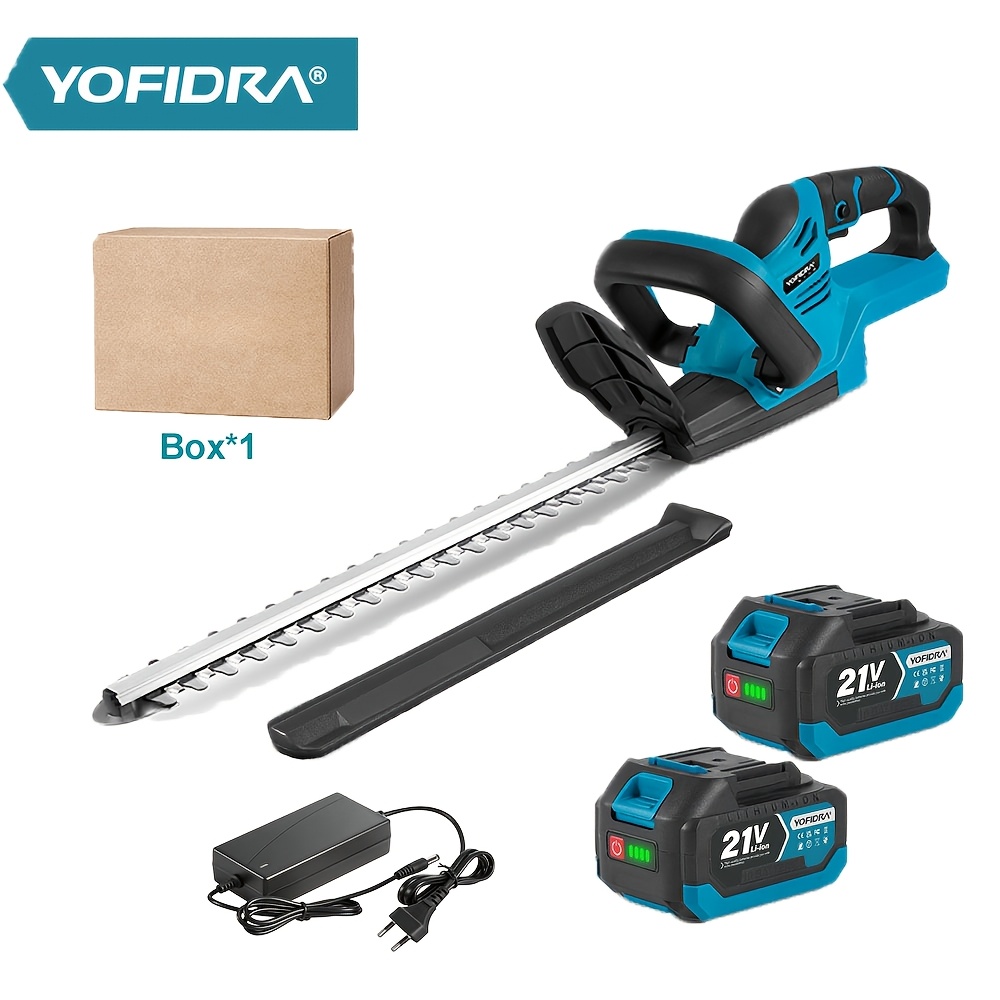 Image of Cordless Electric Hedge Trimmer, Electric Trimmer, Double Switch, Repairs Weeds, Suitable For Landscaping And Garden Maintenance, Gardening Pruning Tools