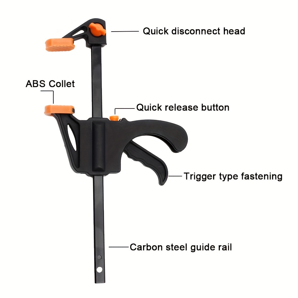 2pcs MINI 10.16cm F Clamp, Woodworking Clamp, Hard Quick Ratchet Release Speed Squeeze Clip, Woodworking Work Bar DIY Home Hand Tool