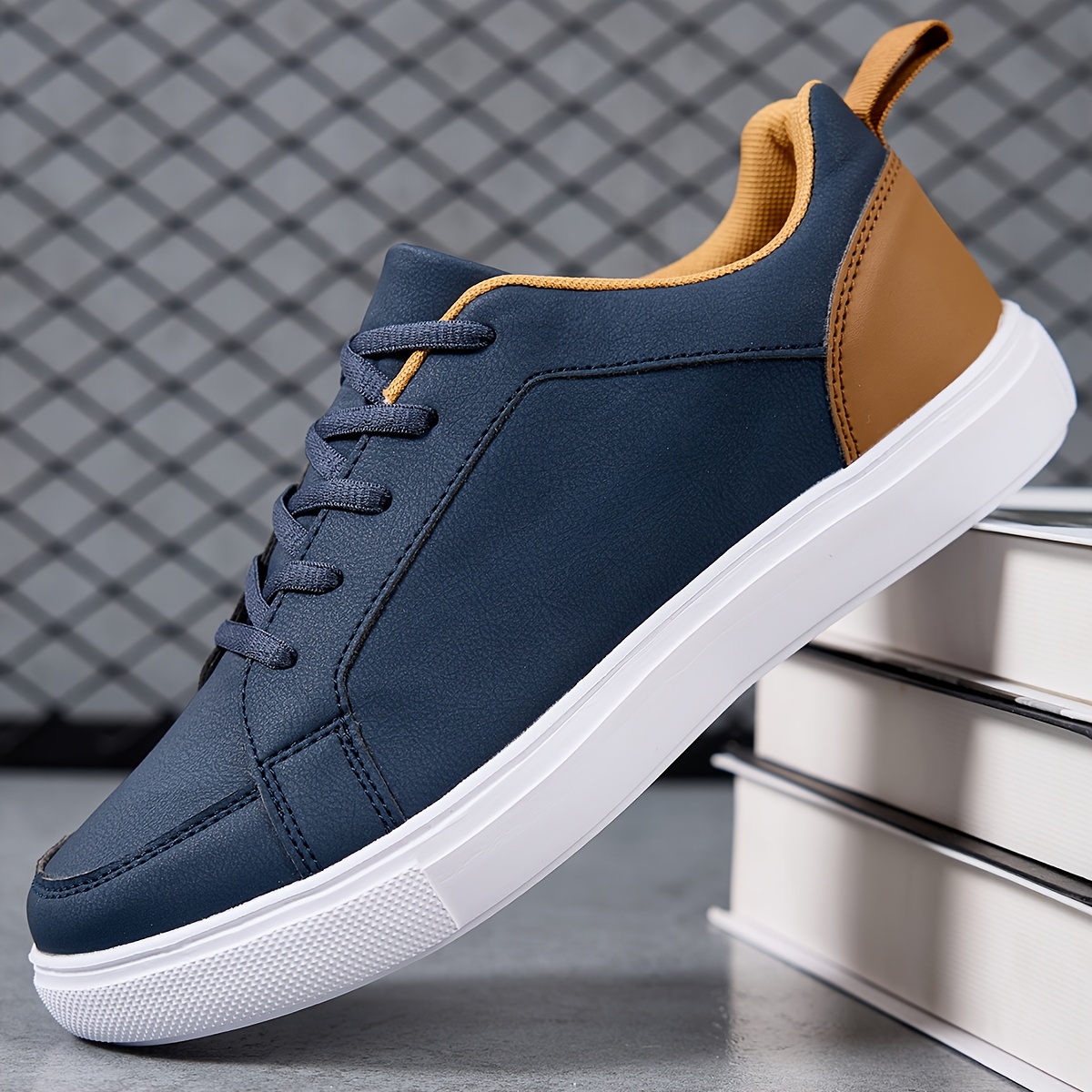 TEMU Unisex Comfortable Blue Men's Casual Sneakers - Size 48 Men's Fashion Athletic Shoes 47, 46 Breathable Running Shoes, Men's Thick-soled Tennis