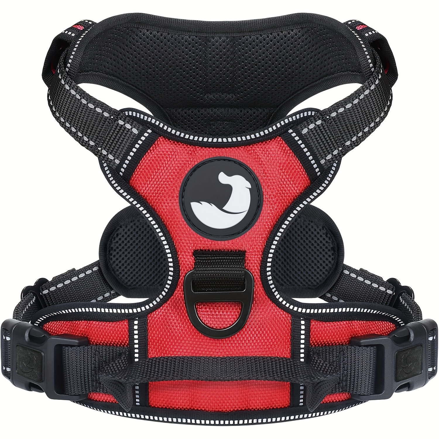 TEMU Dog Harness, Reflective Pet Vest With Front And Back 2 Leash Clips, Soft Padded Dog Harnesses With Handle For Training And Walking