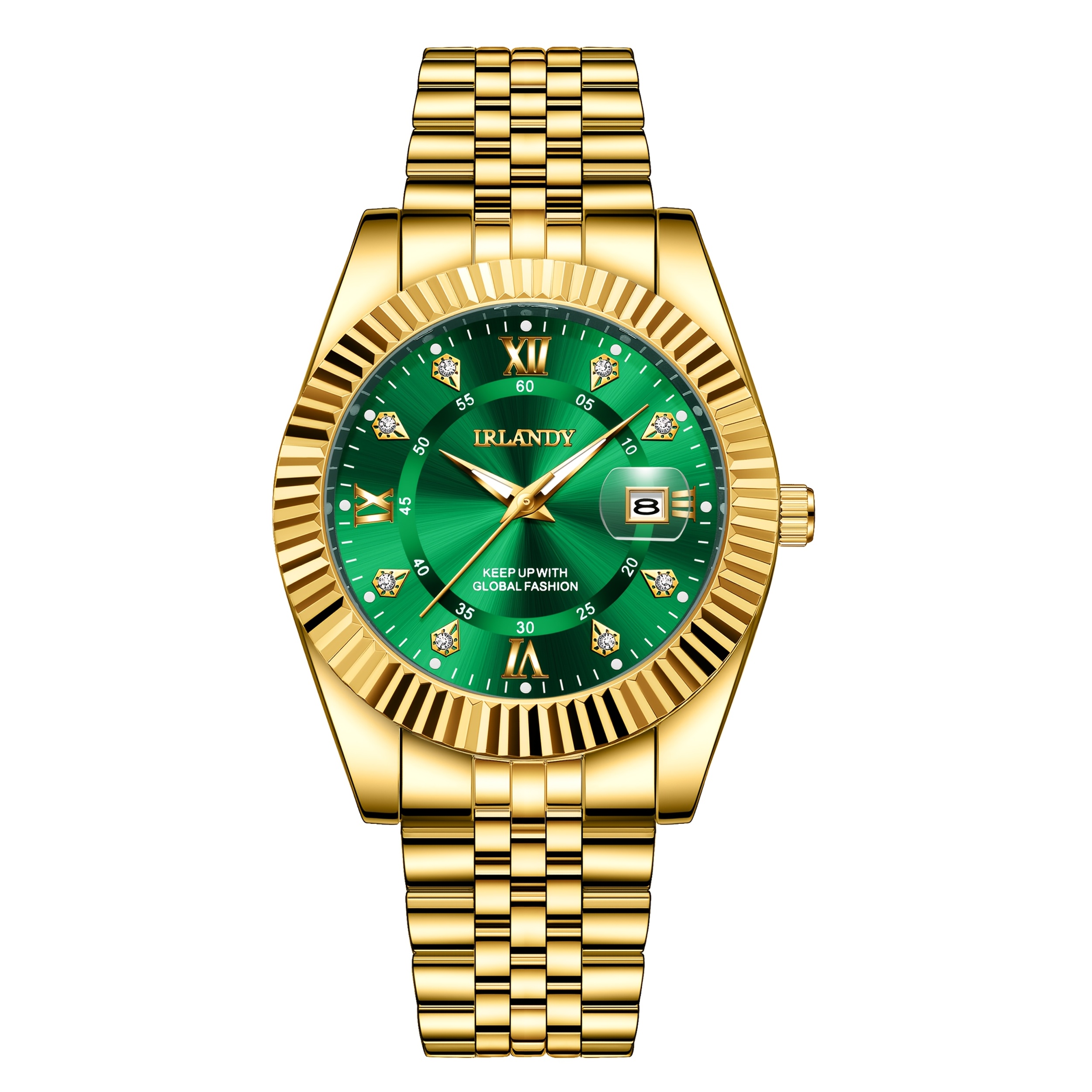 1pc Men'S Luxury Business Fashion Quartz Watch, Classic Roman Numeral Dial, Stainless Steel Strap, Calendar Display, Best Choice for Men'S Gift