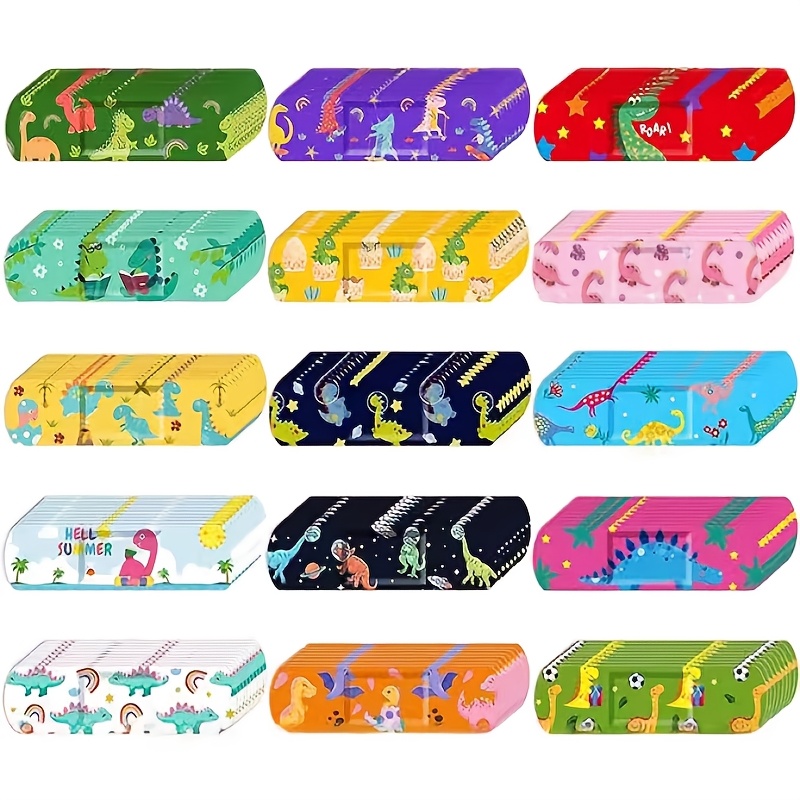 Image of 15/30/pcs Cute Cartoon Pe Elastic - Vibrant Animal Designs, Multiple Patterns, 10 Combinations, Perfect Gift For , Sports Medicine Accessory | Vibrant Patterns | Durable Bandage
