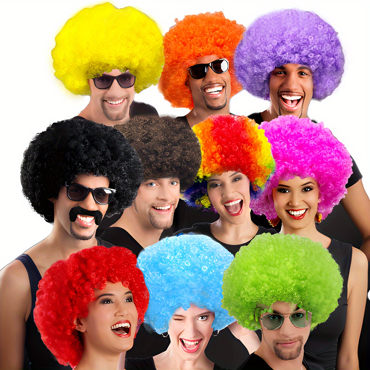 

Afro Clown Wig - Glueless, Curly Hair For Cosplay & Halloween Parties