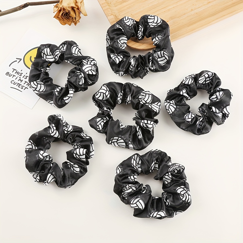 

6- Volleyball Scrunchies, , Ponytail For , , , Polyester & , , Women's Fashion Accessories