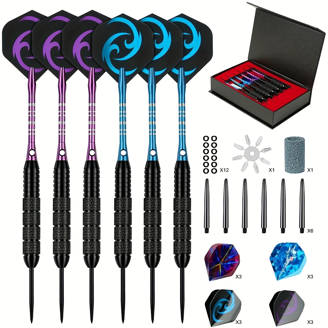 Professional Tungsten Darts Set of 6 with Case