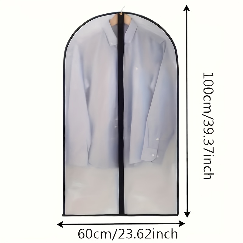 Image of Suit Garment Bag, Dress Hanging Bag, Suit Dust Cover, Dress Hanging Garment Bag, Clothes Dust Cover, Transparent Garment Cover, Coat Dust Cover Hanging Bag