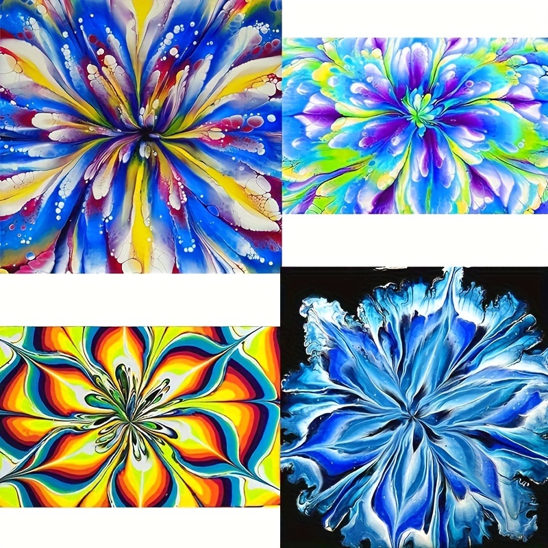 4pcs DIY Acrylic Paint Pouring Set for Creative Projects