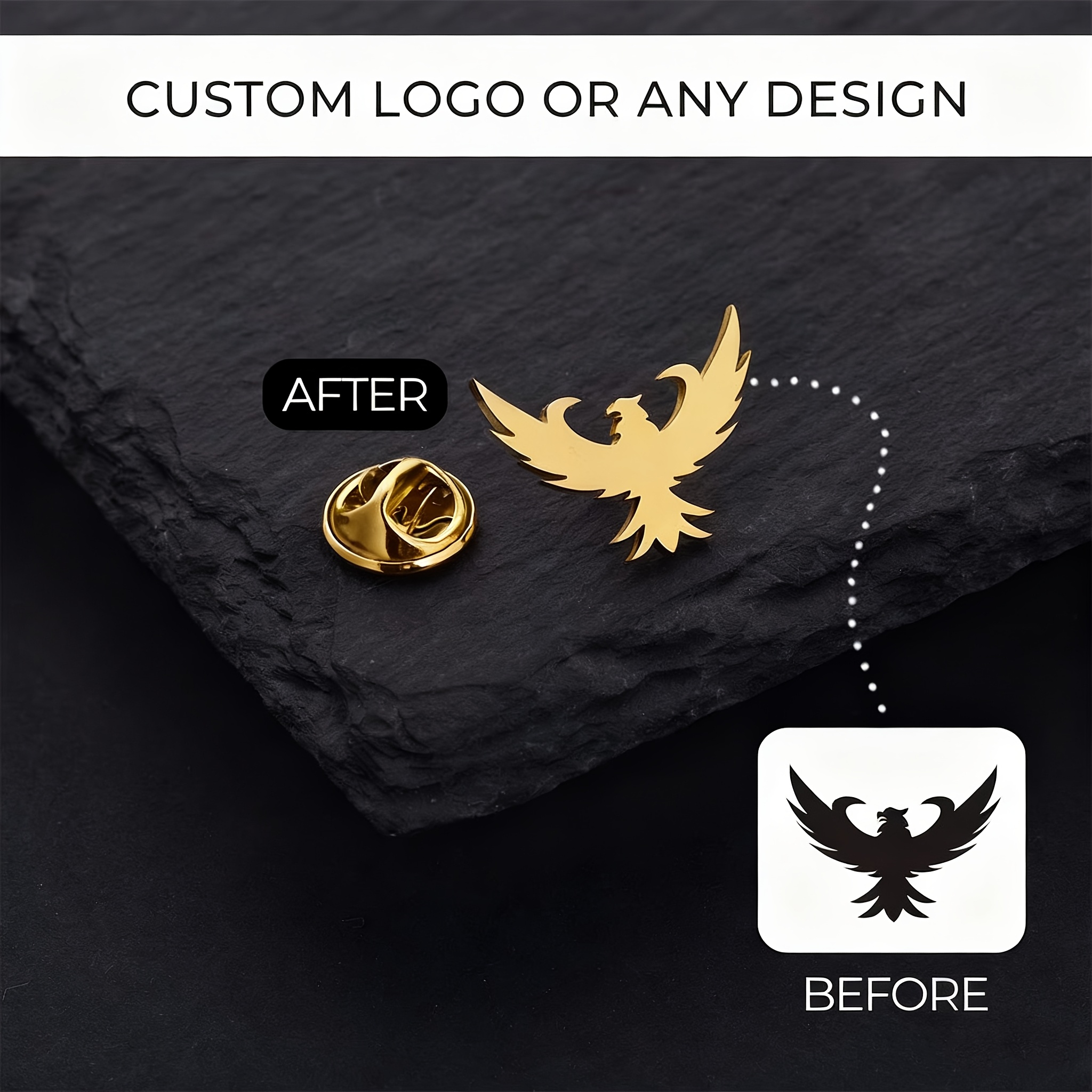 TEMU Stainless Steel Custom Personalized Logo Graffiti Photo Hand-painted Text Photo Brooch, Exquisite Fashion, Custom Commemorative Picture Brooch,