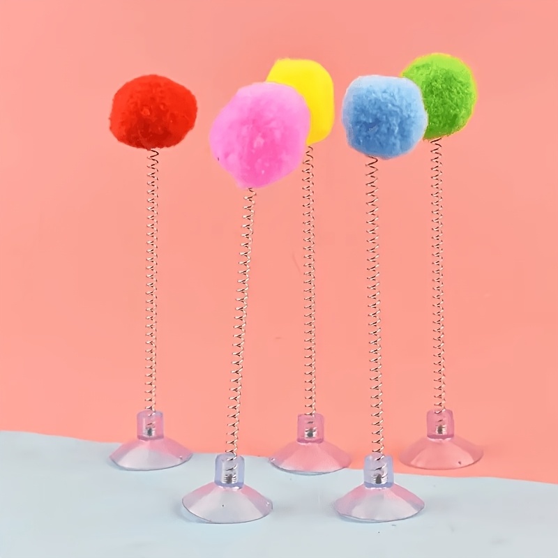 2pcs Cat Teaser Wand Set with Suction Cup Base