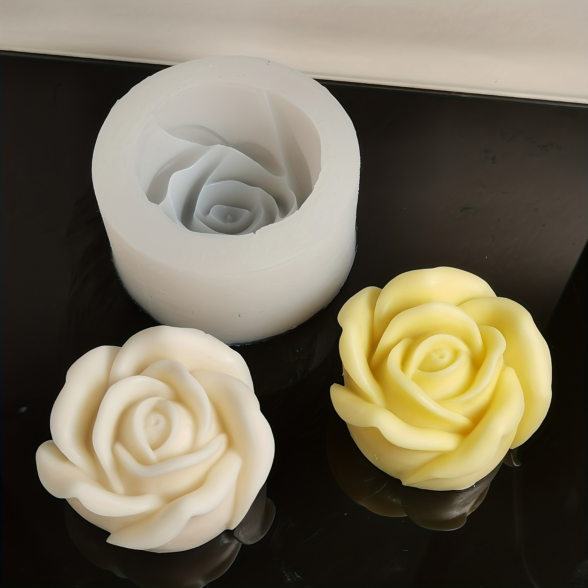 

fantasy Floral" Elegant Rose Silicone Mold For Candles, Soaps, And Baking - Aromatherapy Gypsum Car Decor