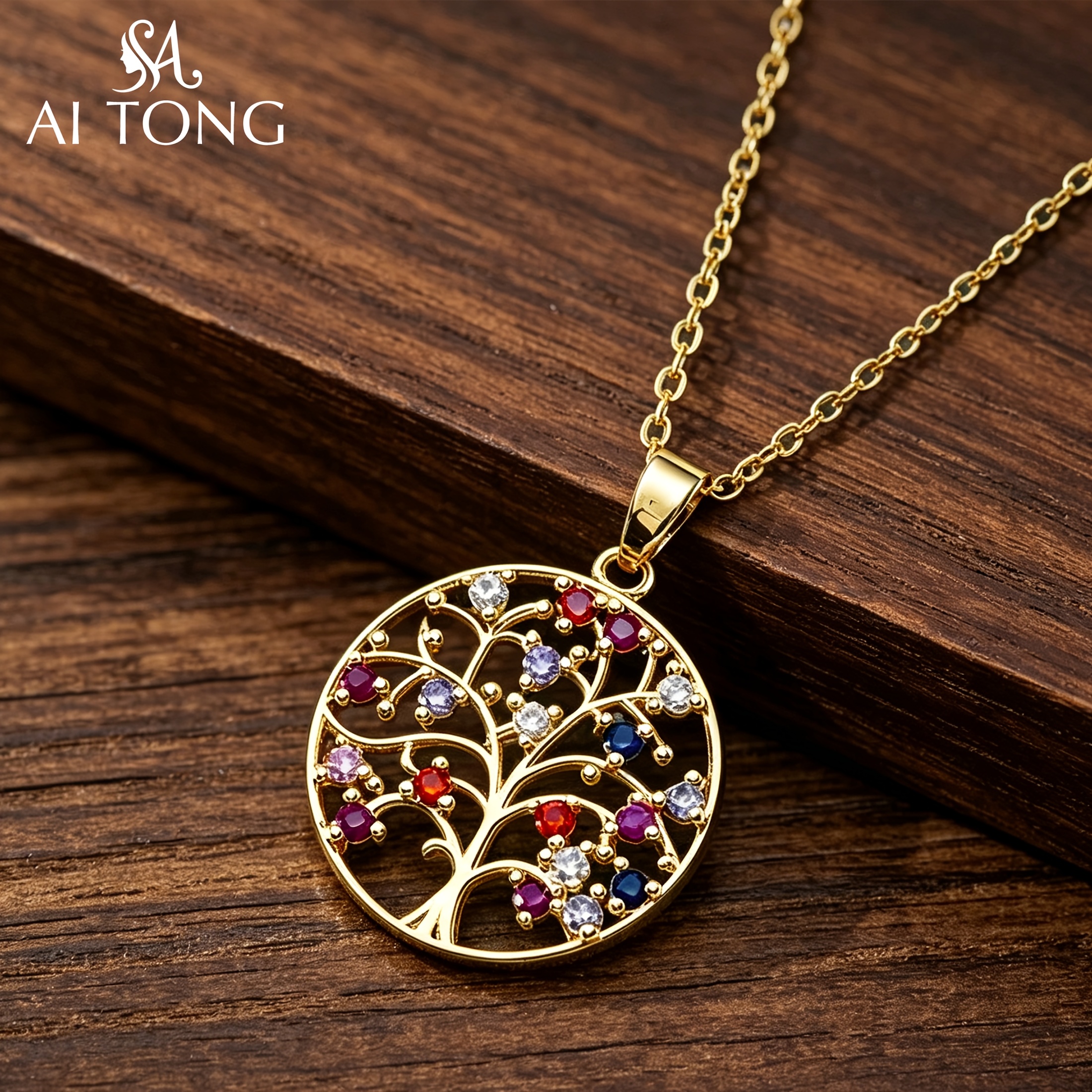 TEMU Collier doré et de de Vie, adapté à la pour et les fêtes, un collier polyvalent pour hommes et femmes