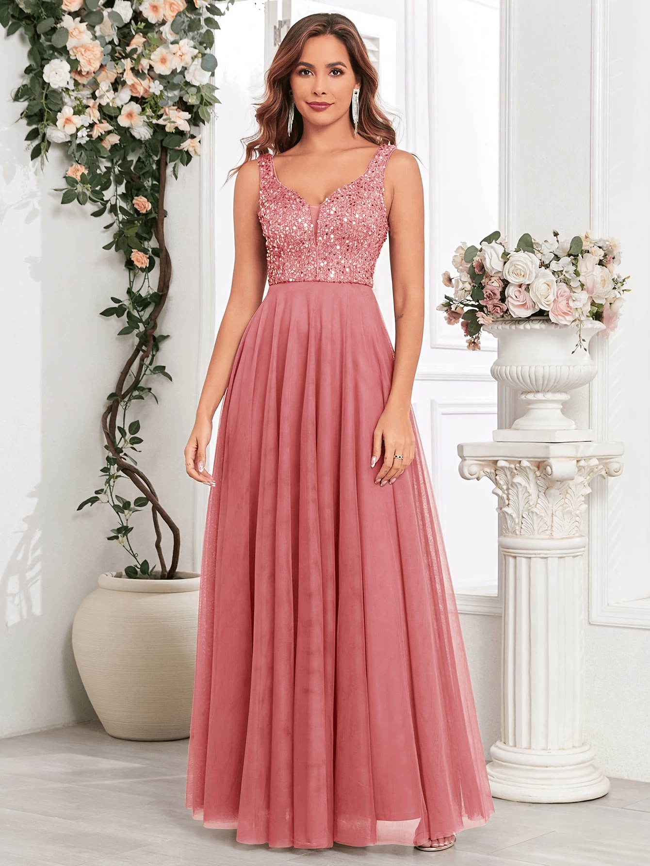 princess polly baby blue dress Engracia Sequin Maxi Dress Pink