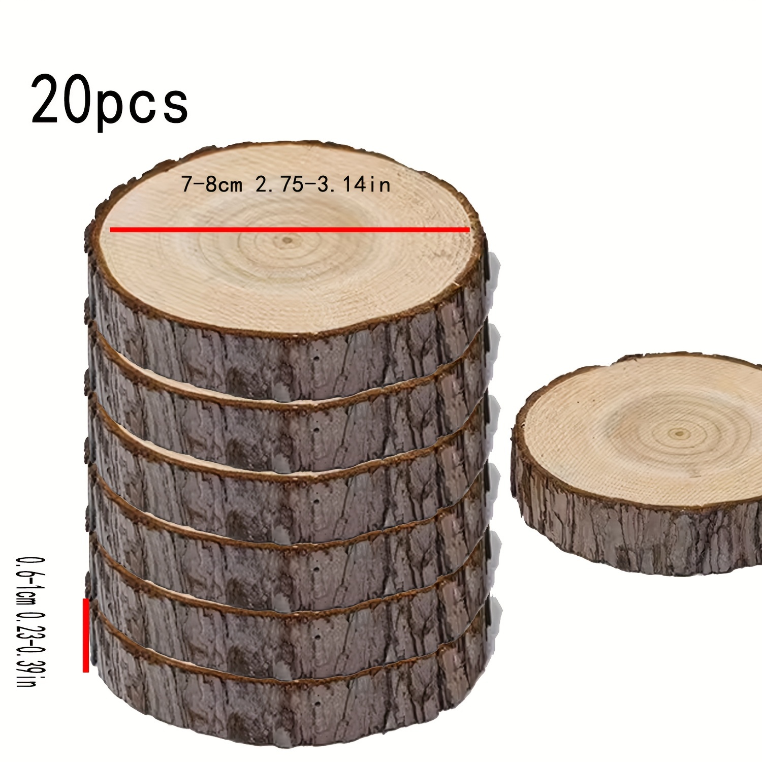 Wooden Slices For Christmas Decorations: For Wedding Decor, Table Centerpieces, Crafts, And Projects