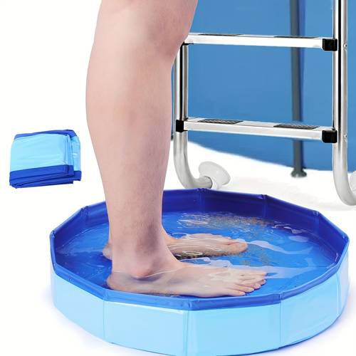 portable folding bath basin for swimming pool entry 40 10cm pvc composite collapsible wash tub essential pool cleaning accessories with multiple components