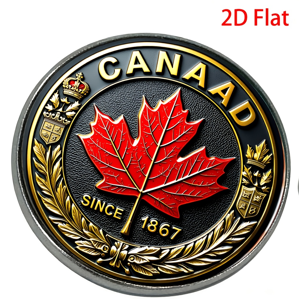 TEMU 2d Flat, 1pc 2d Flat Badge, Leaf Themed Metal Round Pin, Ornament, And Accessory Buckle, Vintage Flower, Art-themed Unisex Accessory, Versatile