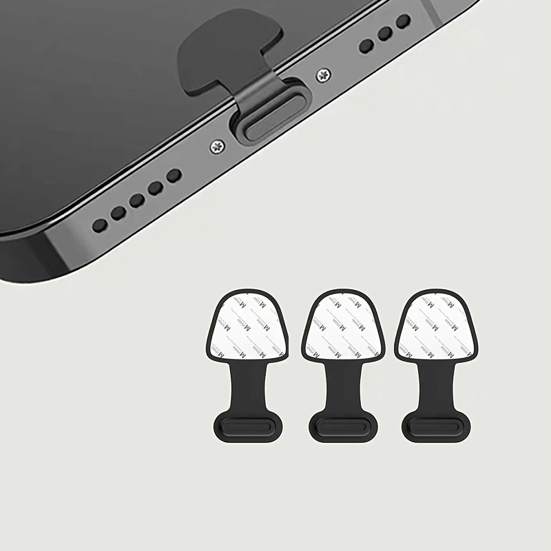 3 zaščitnih čepkov proti za mobilni telefon, model proti izgubi, primeren za zaščito proti priščipka za polnjenje vmesnika Type-C, trdno