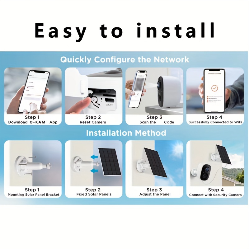 HEIYOUCAM 1 Set Solar Battery Security Camera Wireless Outdoor, 3MP Night Vision with Spotlight, Wire-Free Battery Solar Powered, Human Detection, with Solar Panel, PIR Human Detection, 2-Way Talk, SD Card/Cloud Storage