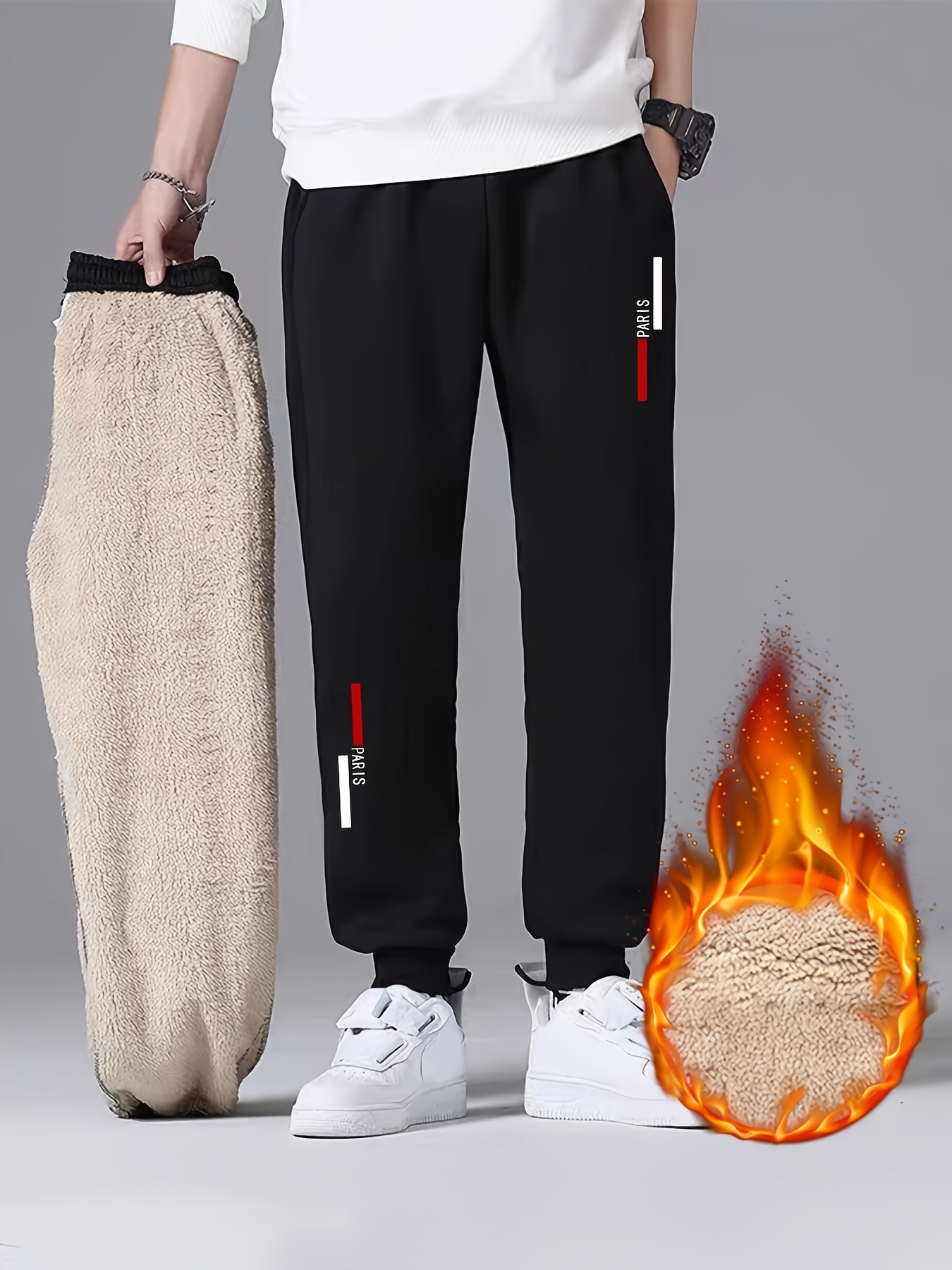 zimske podstavljene debljane modne casual jogger hlače