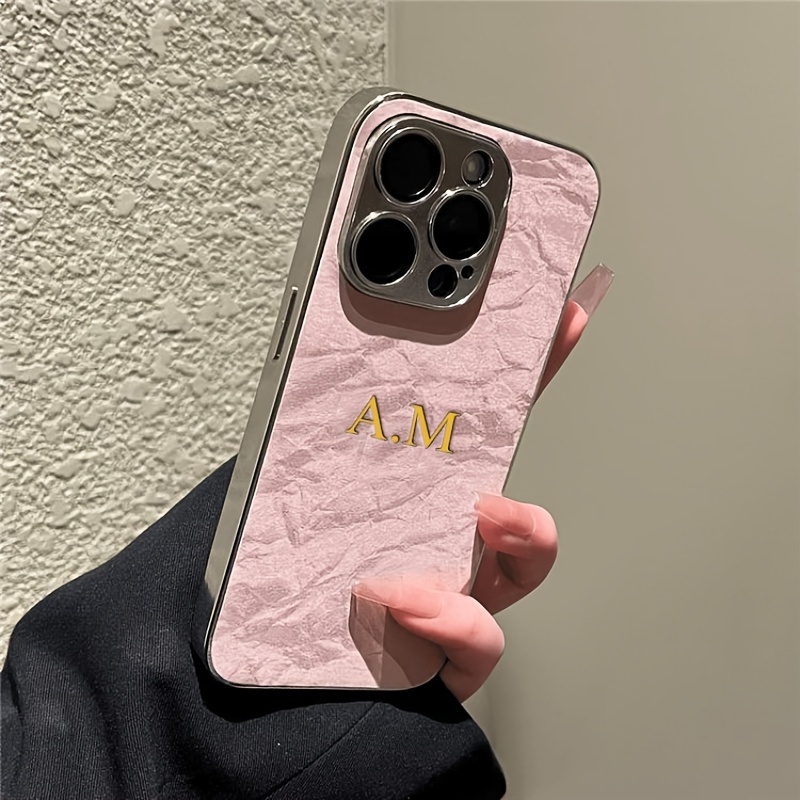 personalized custom name diy initial letter marble pattern Temu