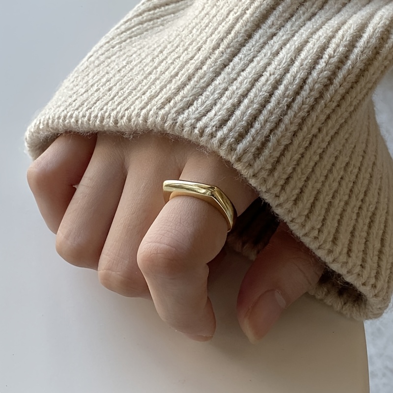 Unisex Minimalist Stainless Steel Ring, Trendy Accessory