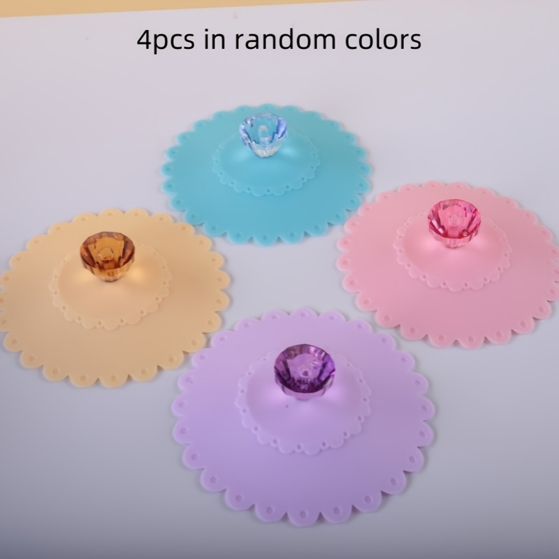 TEMU 4pcs Set Of Cup Lid, Lid, Used For Coffee And Tea, Outdoor Drinking Lid, Cup Dust Lid [color Random]