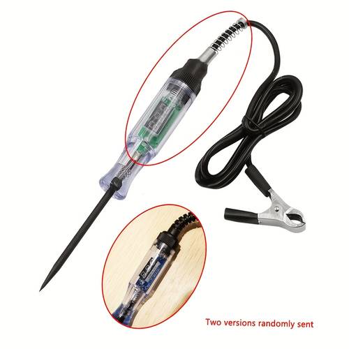 1pc 6v 12v 24v car truck voltage circuit tester long probe pen light bulb automobile diagnostic tools circuit voltage electric lamp test pen professional automotive circuit testing tool two types of tail and two col