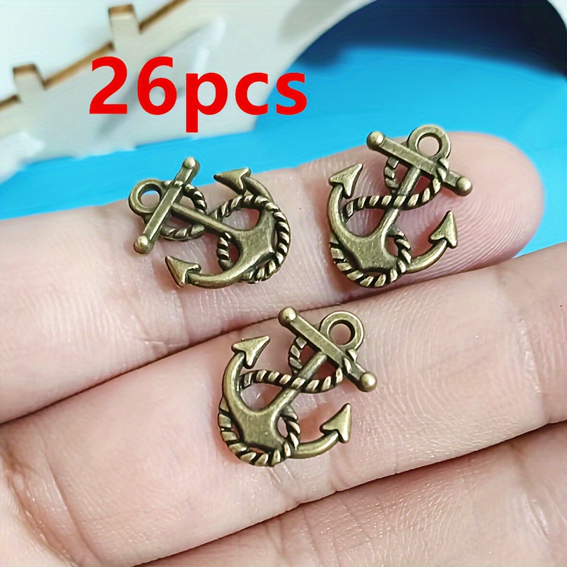 E-shop 26 Stück Vintage Legierungscharms Anhänger Für DIY Halskette Ohrringe Armband Schmuck Herstellung Zubehör