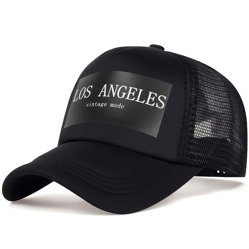 

Los Angeles Printed Baseball Cap Mesh Breathable Casual Trucker Hat Adjustable Sports Sun Hats For Women