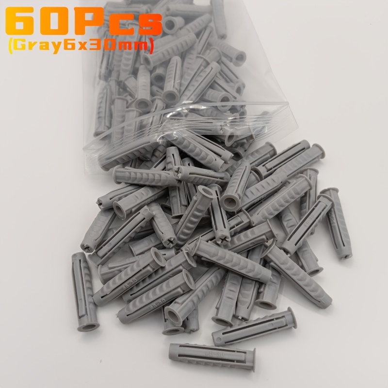 TEMU 60 piezas de tapones de de plástico versátiles de 6/8 mm en y azul, con de 4 vías para una fijación , con una versión extendida adecuada para la