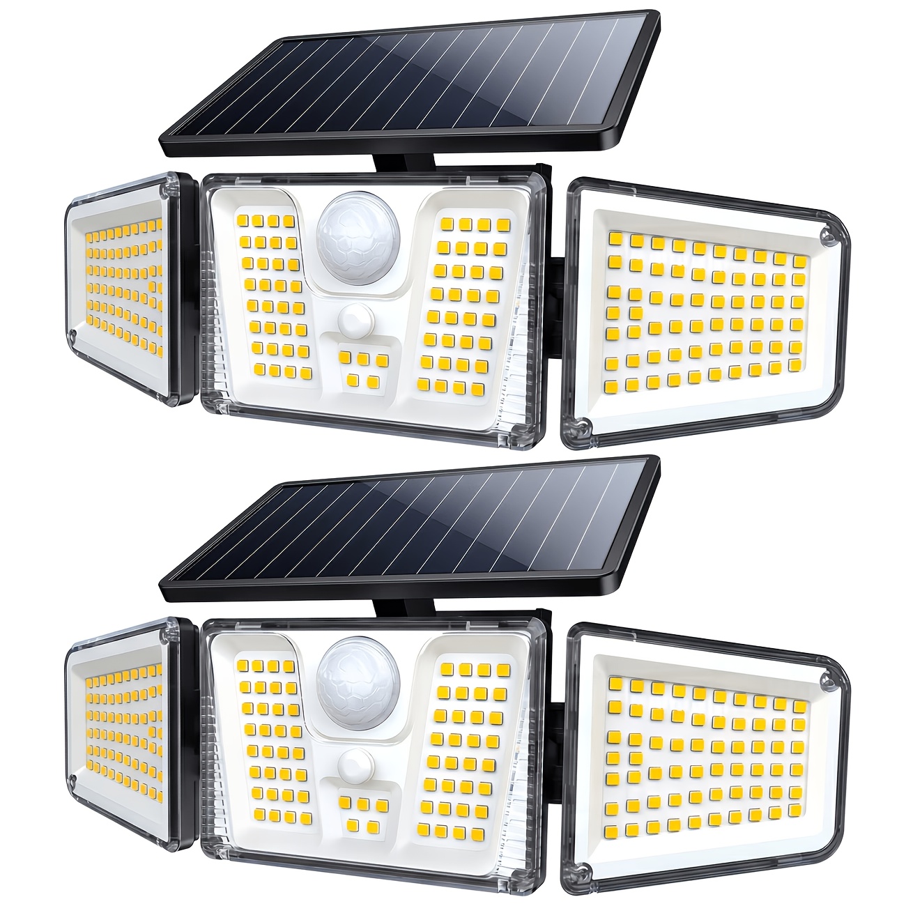 1/2 Pack 257 & 210 Leds Motion Sensor Outdoor Lights, Solar Motion Lights Outdoor, 300° Wide Angle Outdoor Security Lights For Yard Patio Garage