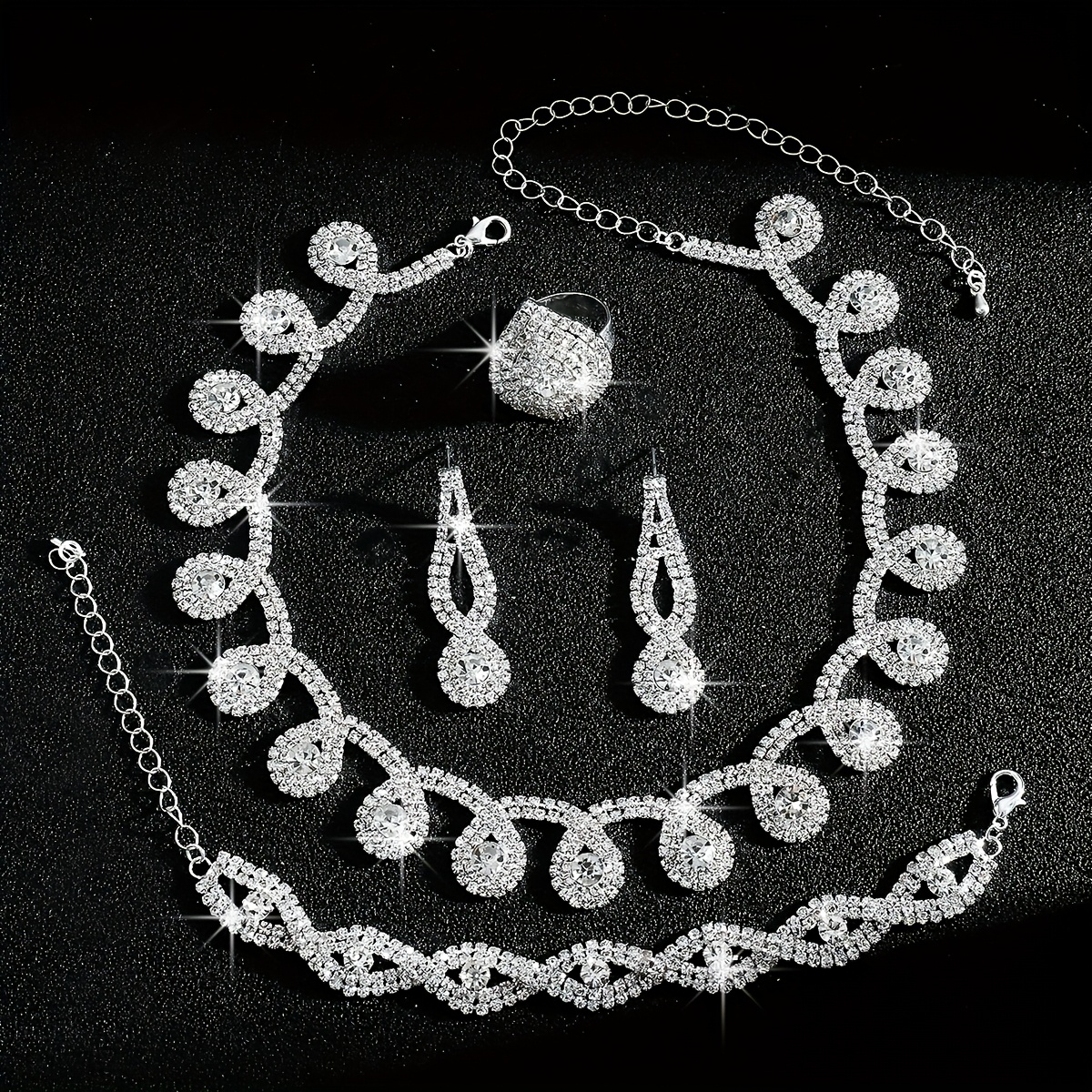 High end Water Drop Bride Jewelry Set