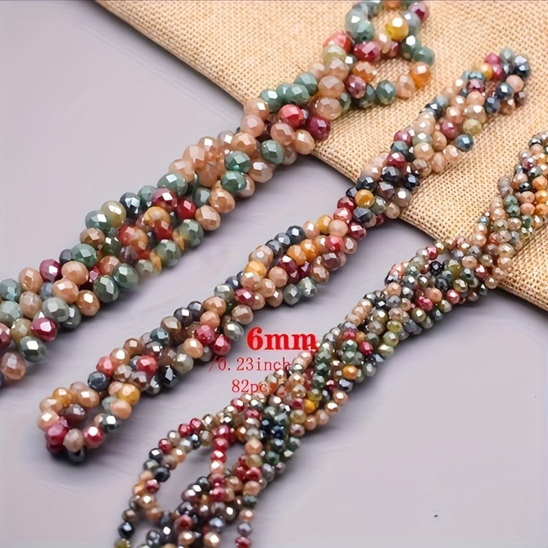 TEMU 2D Plat - 4mm 110 stuks 6mm 82 stuks 8mm 62 stuks Nieuwe Kleuren Rondelle Glaskralen Platte Gevormde Losse Spacer Glaskralen voor Sieraden Maken