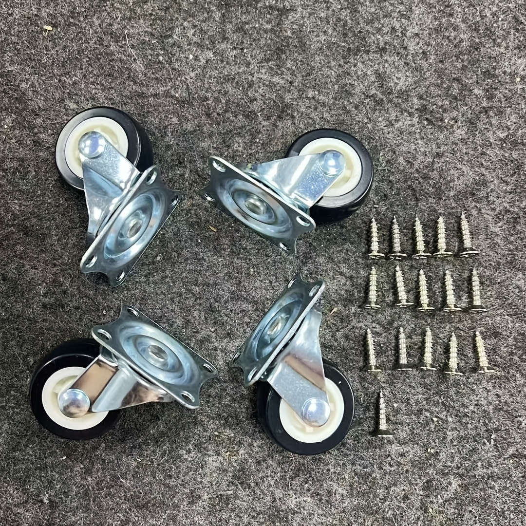 TEMU 4pcs Heavy-duty Industrial Swivel Casters, Equipped With 360-degree Rotating Silent Roller System - Suitable For Trolleys, Toolboxes, Furniture,