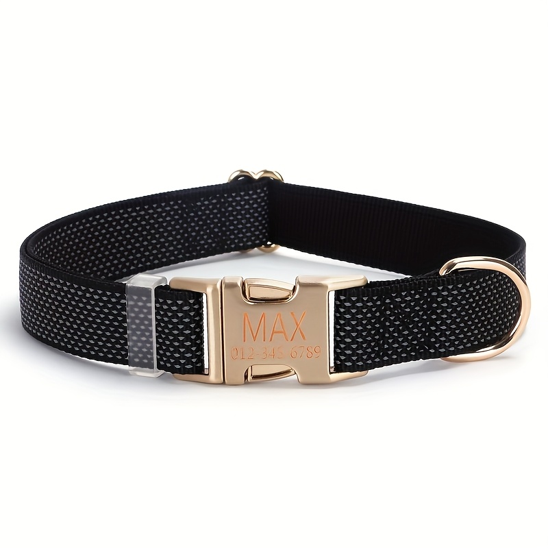 Personalisiertes Leder-Hundehalsband – Mit Namensschild, Verstellbar, Für XS Bis XXL
