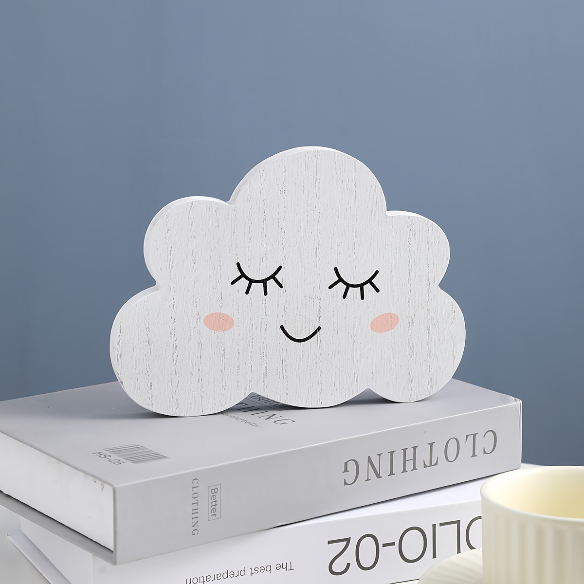

1pc, Wooden Nordic Cute Solid Wood Clouds Fresh Home Entryway Room Desktop Decoration Crafts Ornaments, Cloud Ornament, Home Decor, Room Decor, Gift For Friends