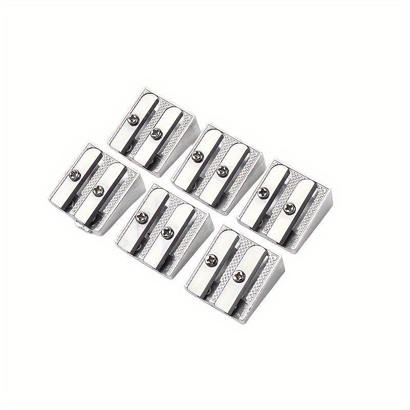 TEMU 6pcs Pencil Sharpener: Double Hole Design Stationery