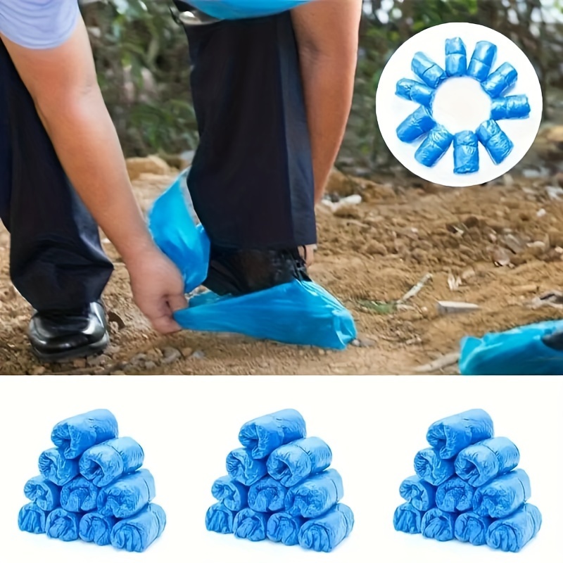 

-pack Disposable Shoe Covers, Waterproof And Dustproof Plastic Foot Protectors