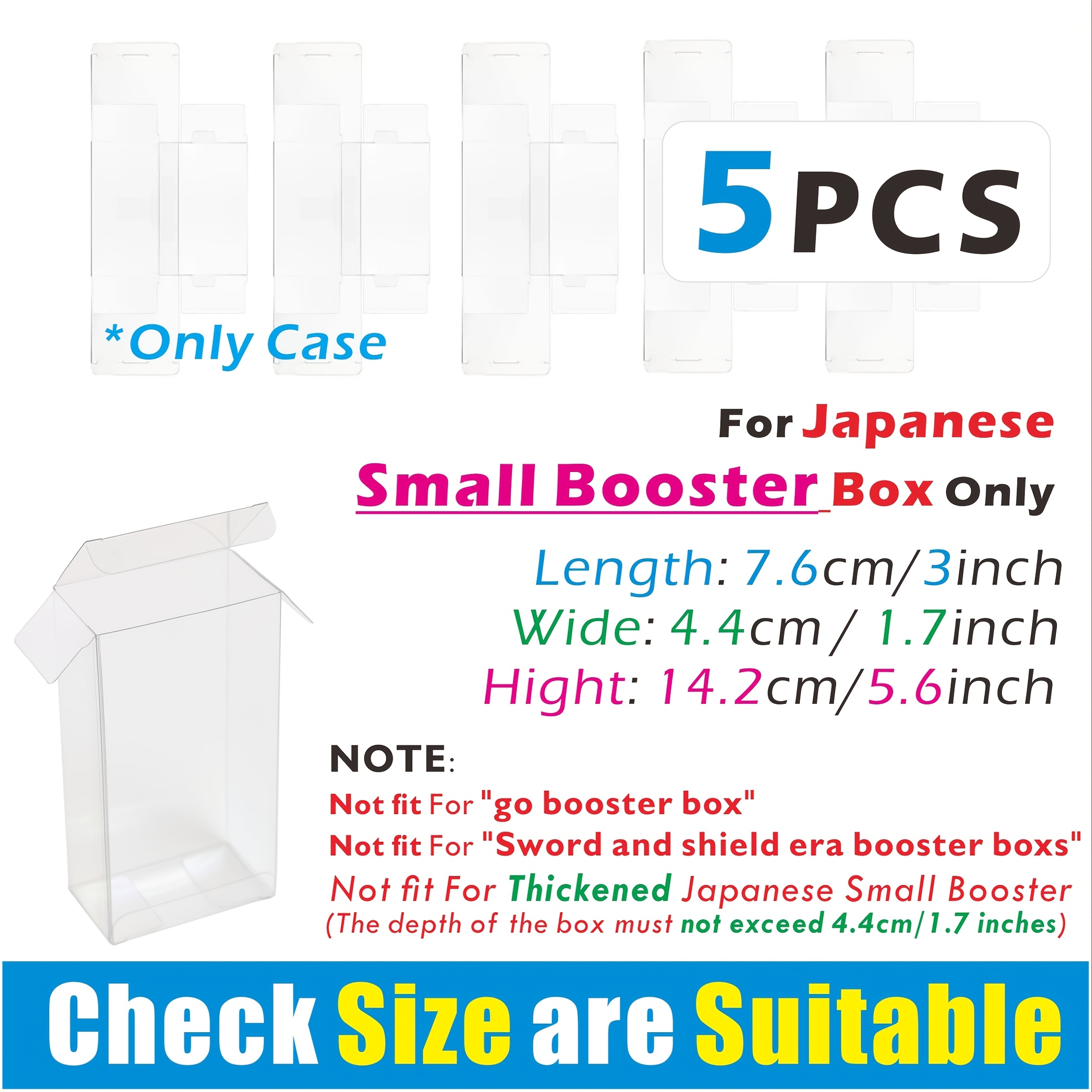 Image of 5pcs/10pcs Protector Case For Japanese Small /japanese Booster Expansion Box Clear Plastic Display
